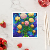 Elegant Beauful Peony Collectie Servet (Insitu)