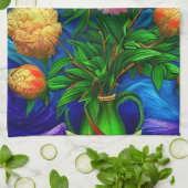 Elegant Beauful Peony Collectie Theedoek (Gevouwen)