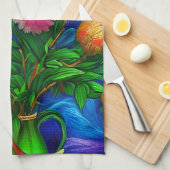 Elegant Beauful Peony Collectie Theedoek (Quarter Fold)