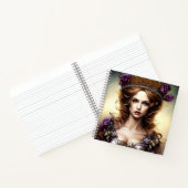 Elegant Beauful Princess Paars Roos Notitieboek (Binnen)