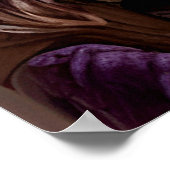 Elegant Beauful Princess Paars Roos Poster (Hoek)