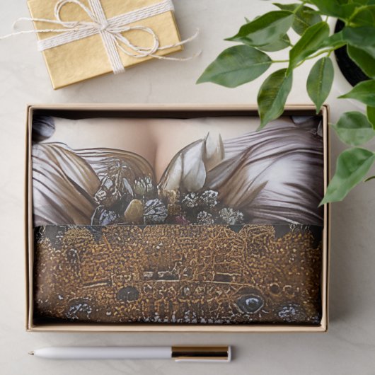 Elegant Beauful Princess Paarse Roos-ontvlechting Tissuepapier (Geschenk)