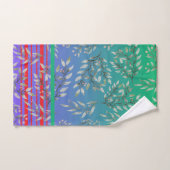 Elegant beautiful gradient blue green floral cute bad handdoek (Handdoek)