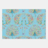 Elegant beautiful peacock watercolour inpakpapier vel (Voorkant 2)