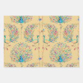 Elegant beautiful peacock watercolour inpakpapier vel (Voorkant 3)