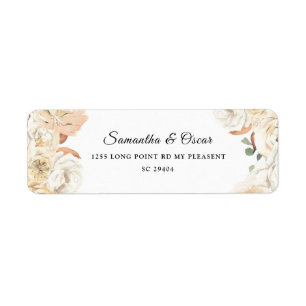 Elegant Beauty Floral Pastel Lijst Etiket