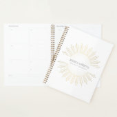 Elegant Beauty Gold Sunburst Afspraakboek Planner (Display)