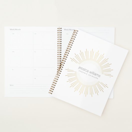Elegant Beauty Gold Sunburst Afspraakboek Planner (Display)