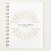 Elegant Beauty Gold Sunburst Afspraakboek Planner (Voorkant)