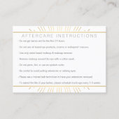 Elegant Beauty Gold Sunburst Lash Aftercare Visitekaartje (Voorkant)