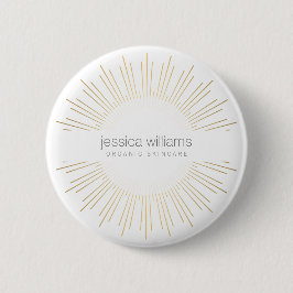 Elegant Beauty Gold Sunburst Ronde Button 5,7 Cm