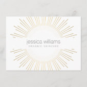 Elegant Beauty Gold Sunburst Salon Gift Kaart (Achterkant)