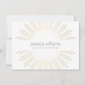 Elegant Beauty Gold Sunburst Salon Gift Kaart (Achterkant)