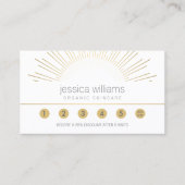 Elegant Beauty Gold Sunburst Salon Loyalty Card (Voorkant)