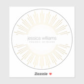 Elegant Beauty Gold Sunburst Sticker (Vel)
