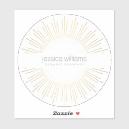 Elegant Beauty Gold Sunburst Sticker