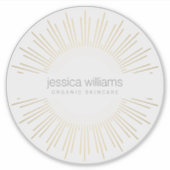 Elegant Beauty Gold Sunburst Sticker (Voorkant)