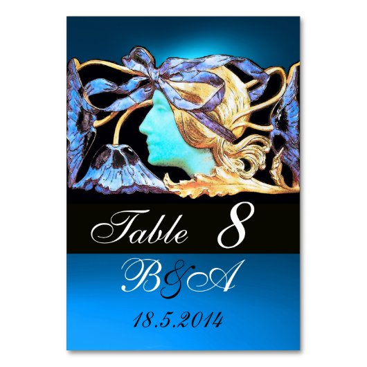 ELEGANT BEAUTY, LADY AND BLUE BOW, FLOWERS MONOGRA KAART (Achterkant)