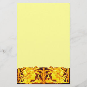 ELEGANT BEAUTY / LADY MET GEEL BOW EN STROMEN BRIEFPAPIER