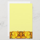 ELEGANT BEAUTY / LADY MET GEEL BOW EN STROMEN BRIEFPAPIER (Voorkant / Achterkant)