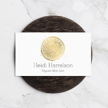 Elegant Beauty Mandala Logo Faux Gold