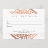 Elegant Beauty Mandala Logo Roos Gold Gift Kaart (Voorkant)
