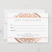 Elegant Beauty Mandala Logo Roos Gold Gift Kaart (Voorkant)