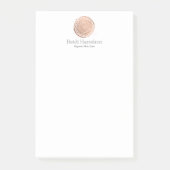 Elegant Beauty Mandala Logo Roos Goud Gepersonalis Post-it® Notes (Voorkant)