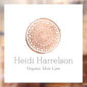 Elegant Beauty Mandala Logo Roze Goud Raamfolie Raamsticker (Vel 2)