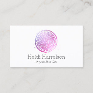 Elegant Beauty Mandala Logo Roze/Paarse Visitekaartje
