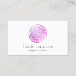 Elegant Beauty Mandala Logo Roze/Paarse Visitekaartje