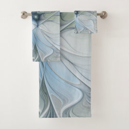 Elegant Beauty Modern Abstract Fractal Art Flower Bad Handdoek