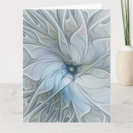 Elegant Beauty Modern Abstract Fractal Art Flower Bedankkaart
