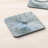 Elegant Beauty Modern Abstract Fractal Art Flower Bier Onderzetter (Linkerzijde)