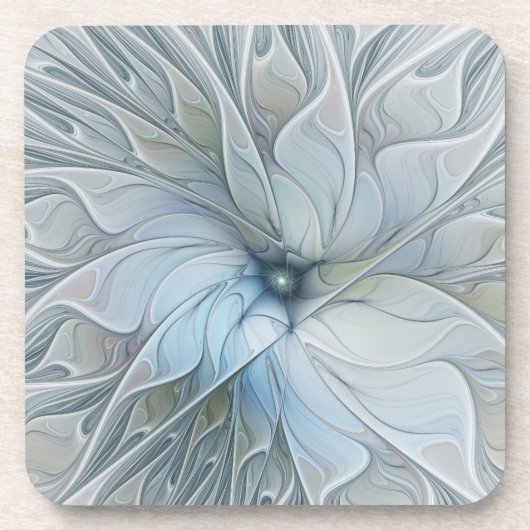 Elegant Beauty Modern Abstract Fractal Art Flower Bier Onderzetter (Voorkant)