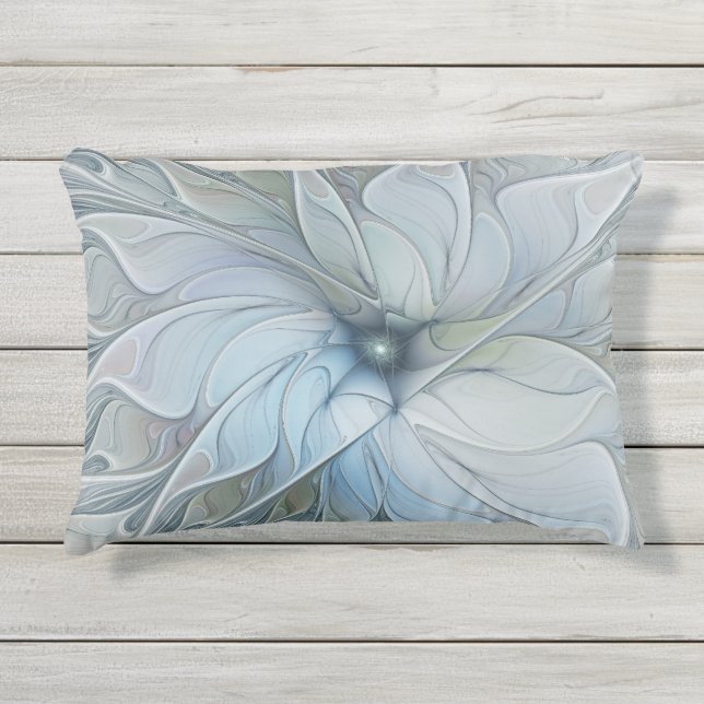 Elegant Beauty Modern Abstract Fractal Art Flower Buitenkussen (Voorkant)