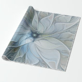 Elegant Beauty Modern Abstract Fractal Art Flower Cadeaupapier (Uitgerold)