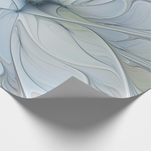 Elegant Beauty Modern Abstract Fractal Art Flower Cadeaupapier (Hoek)