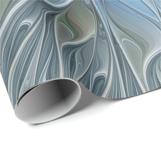 Elegant Beauty Modern Abstract Fractal Art Flower Cadeaupapier (Rol Hoek)