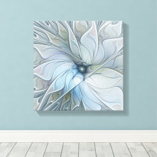 Elegant Beauty Modern Abstract Fractal Art Flower Canvas Afdruk (Insitu (Houten vloer))