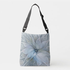 Elegant Beauty Modern Abstract Fractal Art Flower Crossbody Tas