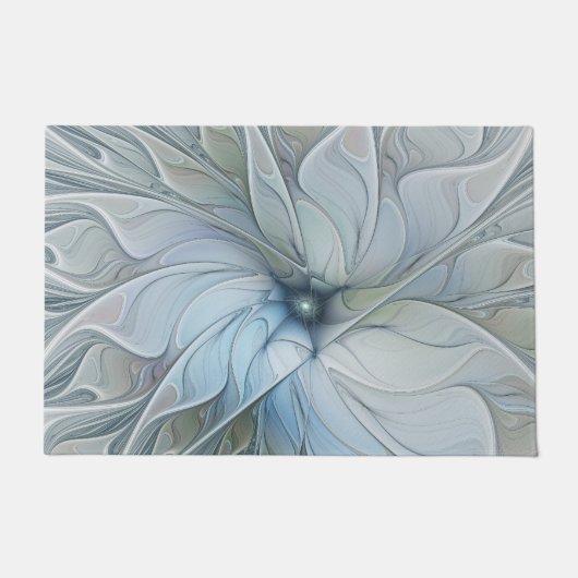Elegant Beauty Modern Abstract Fractal Art Flower Deurmat (Voorkant)
