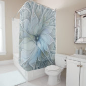 Elegant Beauty Modern Abstract Fractal Art Flower Douchegordijn (In situ)