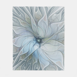 Elegant Beauty Modern Abstract Fractal Art Flower Fleece Deken