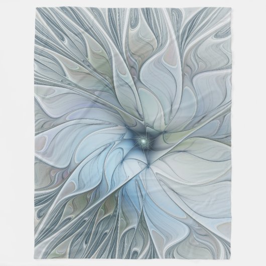 Elegant Beauty Modern Abstract Fractal Art Flower Fleece Deken (Voorkant)