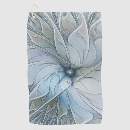Elegant Beauty Modern Abstract Fractal Art Flower Golfhanddoek (Voorkant)