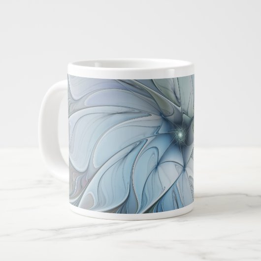 Elegant Beauty Modern Abstract Fractal Art Flower Grote Koffiekop (Links)
