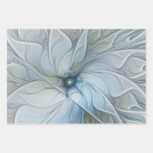 Elegant Beauty Modern Abstract Fractal Art Flower Inpakpapier Vel (Voorkant 3)