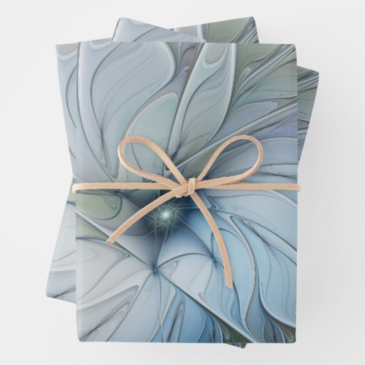 Elegant Beauty Modern Abstract Fractal Art Flower Inpakpapier Vel (In situ)