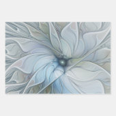 Elegant Beauty Modern Abstract Fractal Art Flower Inpakpapier Vel (Voorkant 2)